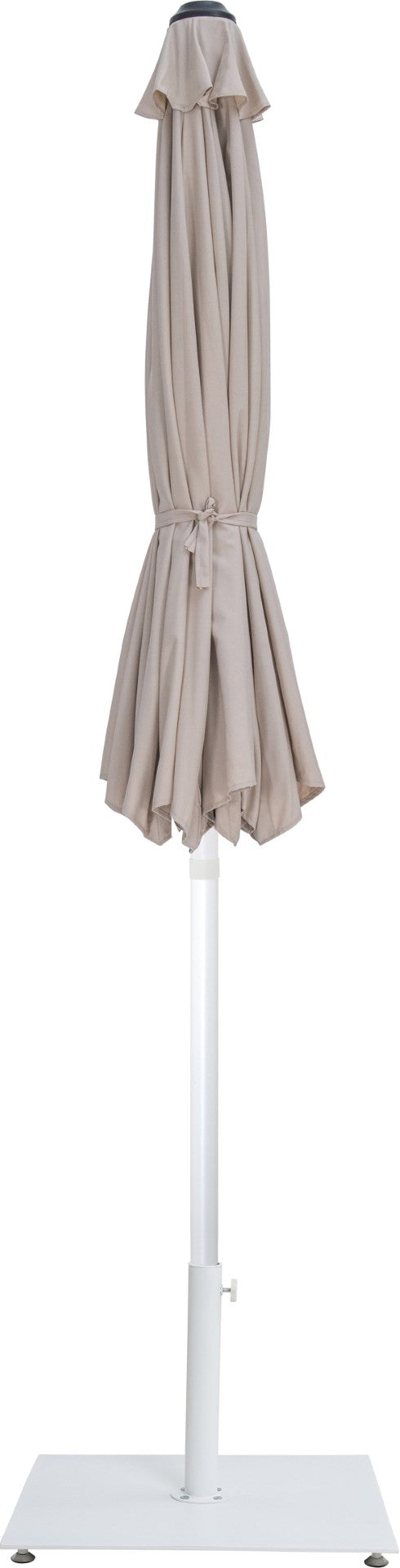 Meridian Furniture Fiji Beige Polyester Patio Umbrella with Aluminum Pole and Wheeled Portable Base 55015Beige-AW