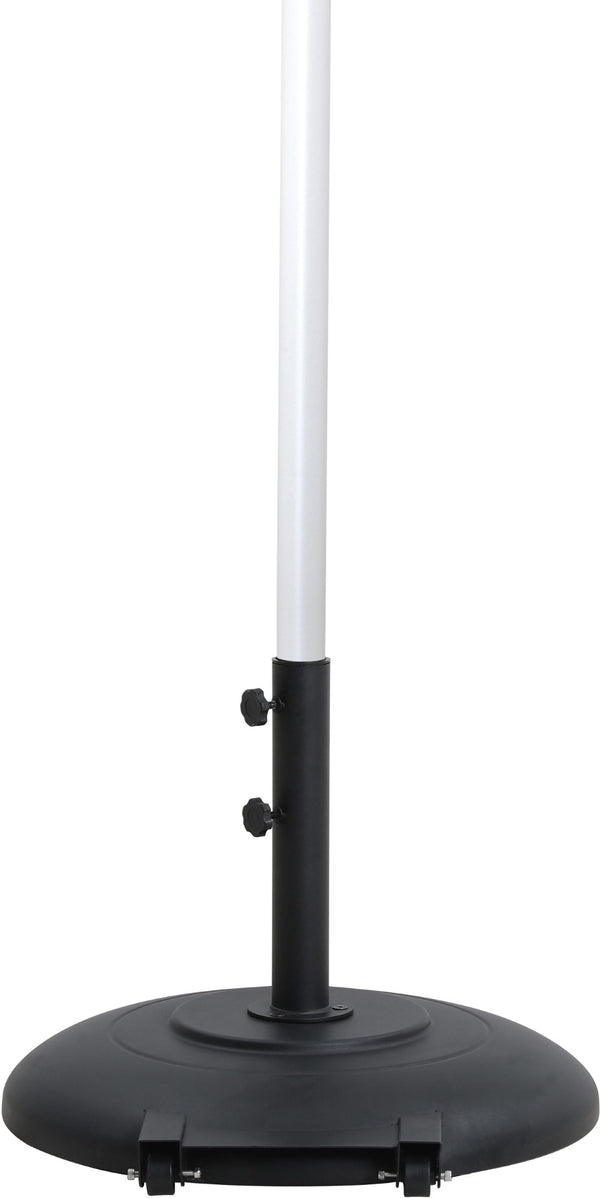 Meridian Furniture Fiji Outdoor Patio Umbrella with Base Aluminum Pole Uv Resistant Beige Canopy 55015Beige-BB