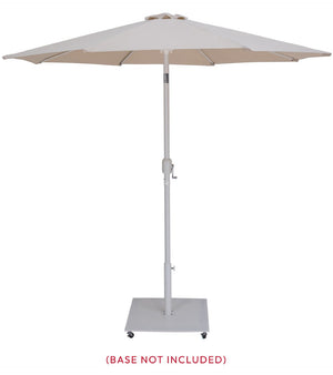 Meridian Furniture Fiji Outdoor Patio Umbrella with Uv Resistant Polyester Canopy and Teak Aluminum Pole Shade Beige 55015 55015Beige-U