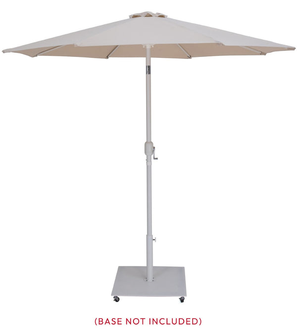Meridian Furniture Fiji Outdoor Patio Umbrella with Uv Resistant Polyester Canopy and Teak Aluminum Pole Shade Beige 55015 55015Beige-U