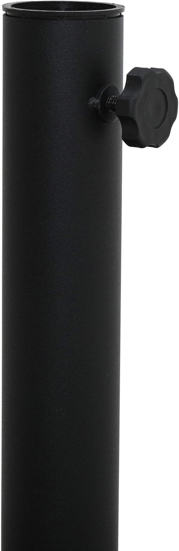 Meridian Furniture Fiji Outdoor Patio Umbrella with Weighted Base Fade Resistant Polyester Canopy 55015Black-AB