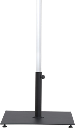 Meridian Furniture Fiji Outdoor Patio Umbrella with Weighted Base Fade Resistant Polyester Canopy 55015Black-AB