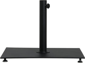 Meridian Furniture Fiji Outdoor Patio Umbrella with Weighted Base Fade Resistant Polyester Canopy 55015Black-AB