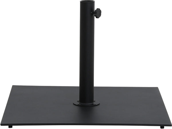 Meridian Furniture Fiji Outdoor Patio Umbrella with Weighted Base Fade Resistant Polyester Canopy 55015Black-AB
