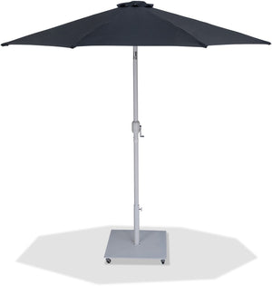 Meridian Furniture Fiji Outdoor Patio Umbrella Set with Water Resistant Canopy and Caster Base 55015Black-AW