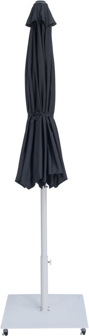 Meridian Furniture Fiji Outdoor Patio Umbrella Set with Water Resistant Canopy and Caster Base 55015Black-AW