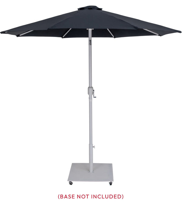 Meridian Furniture Fiji Outdoor Patio Umbrella with Uv Resistant Polyester Canopy and Teak Aluminum Pole Shade Black 55015 55015Black-U