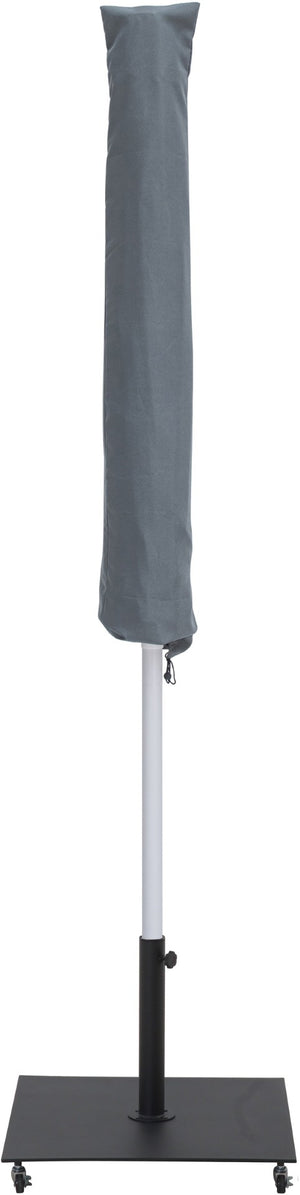 Meridian Furniture Fiji Outdoor Patio Umbrella with Base Set Uv Resistant Polyester Navy Canopy 55015Navy-AB