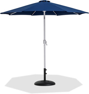 Meridian Furniture Fiji Outdoor Patio Umbrella with Base Water Resistant Uv Fade Proof Aluminum Pole 55015Navy-BB