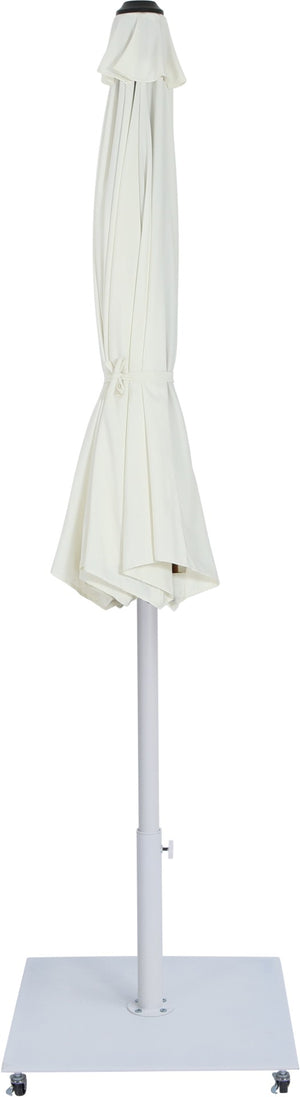 Meridian Furniture Fiji Freestanding Outdoor Patio Umbrella with Weighted Base and Weather Resistant Canopy 55015White-AW