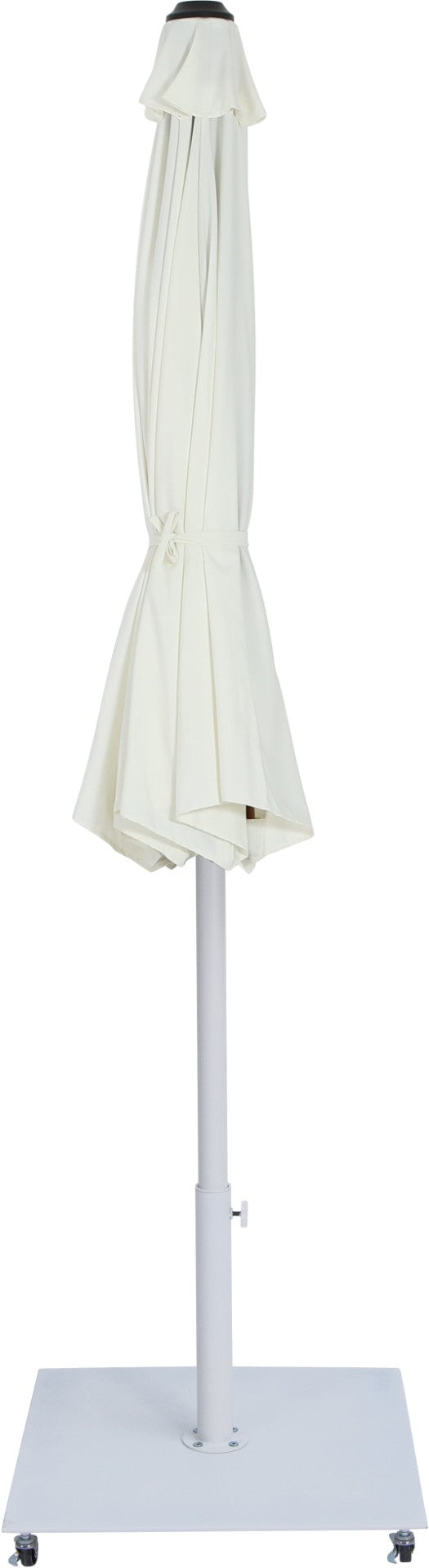 Meridian Furniture Fiji Freestanding Outdoor Patio Umbrella with Weighted Base and Weather Resistant Canopy 55015White-AW