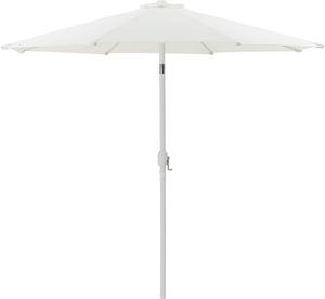 Meridian Furniture Fiji Freestanding Outdoor Patio Umbrella with Weighted Base and Weather Resistant Canopy 55015White-AW