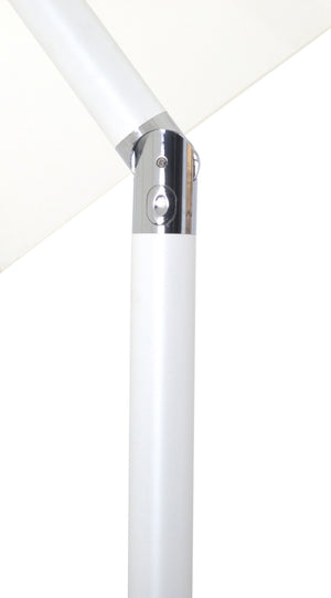Meridian Furniture Fiji Outdoor Patio Umbrella with Uv Resistant Polyester Canopy and Freestanding Base 55015White-BW
