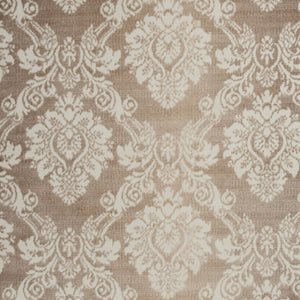 Homeroots 5' X 7' Taupe And Ivory Damask Distressed Non Skid Area Rug  Polypropylene,Polyester 550161