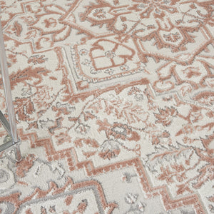 Homeroots 5' X 7' Ivory And Light Taupe Floral Non Skid Area Rug  Polypropylene,Polyester 550167