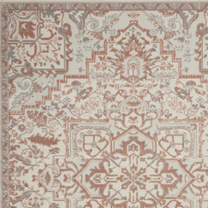 Homeroots 5' X 7' Ivory And Light Taupe Floral Non Skid Area Rug  Polypropylene,Polyester 550167