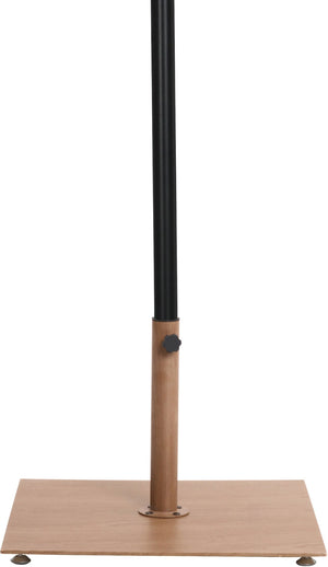 Meridian Furniture Fiji Outdoor Patio Umbrella with Teak Rolling Base Uv Resistant Aluminum Pole 55016Beige-AT