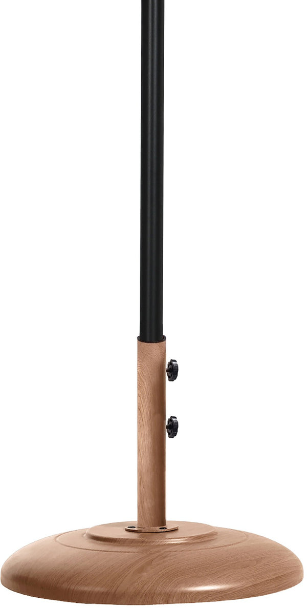 Meridian Furniture Fiji Outdoor Patio Umbrella with Teak Base Aluminum Pole Uv Fade Resistant Canopy 55016Beige-BT
