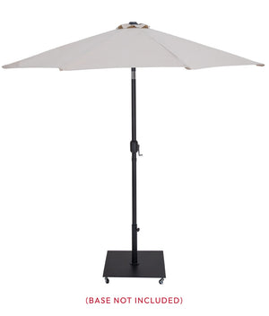 Meridian Furniture Fiji Outdoor Patio Umbrella with Uv Resistant Polyester Canopy and Teak Aluminum Pole Shade Beige 55016 55016Beige-U