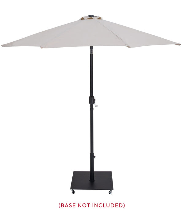 Meridian Furniture Fiji Outdoor Patio Umbrella with Uv Resistant Polyester Canopy and Teak Aluminum Pole Shade Beige 55016 55016Beige-U