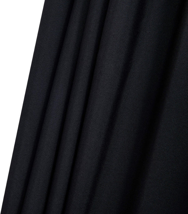 Meridian Furniture Fiji Matte Black Aluminum Patio Umbrella with Teak Base Uv Rated Weather Shield 55016Black-AT