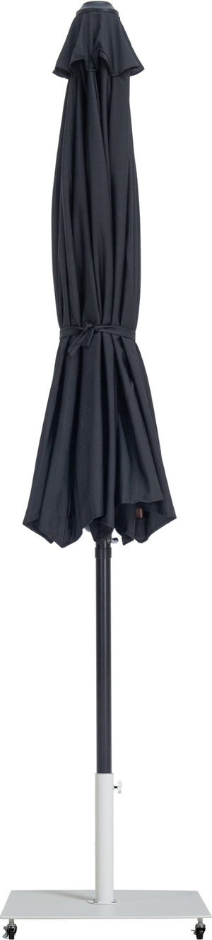 Meridian Furniture Fiji Matte Black Aluminum Patio Umbrella with Caster Base for Outdoor Shade 55016Black-AW