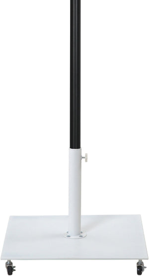 Meridian Furniture Fiji Matte Black Aluminum Patio Umbrella with Caster Base for Outdoor Shade 55016Black-AW