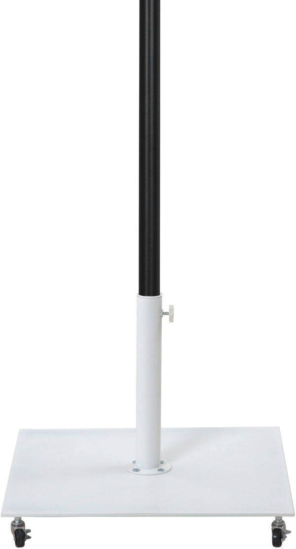 Meridian Furniture Fiji Matte Black Aluminum Patio Umbrella with Caster Base for Outdoor Shade 55016Black-AW