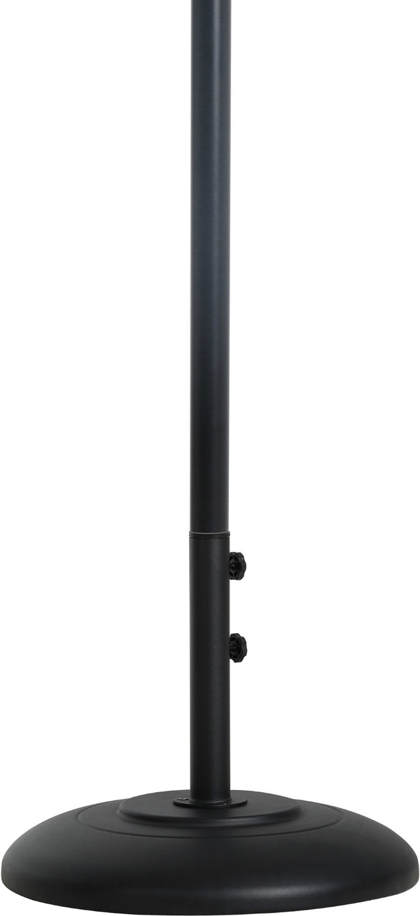 Meridian Furniture Fiji Outdoor Patio Umbrella with Base Aluminum Pole Water Resistant Shade Canopy 55016Grey-BB