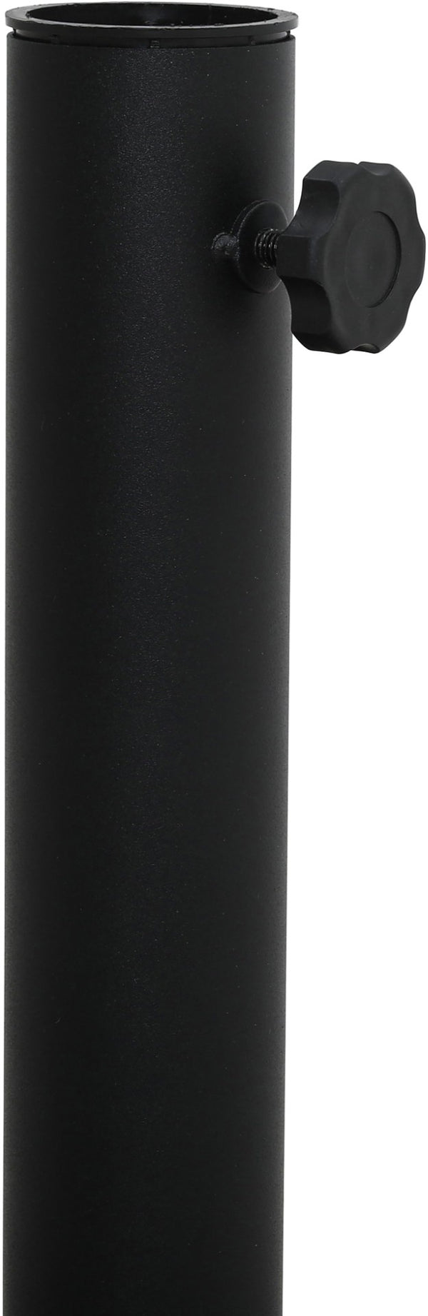Meridian Furniture Fiji Freestanding Patio Umbrella with Rolling Base Uv Resistant Polyester Canopy 55016White-AB