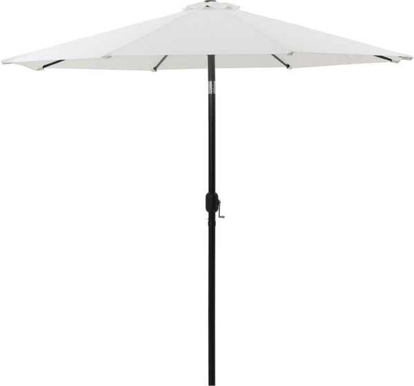 Meridian Furniture Fiji Freestanding Patio Umbrella with Rolling Base Uv Resistant Polyester Canopy 55016White-AB