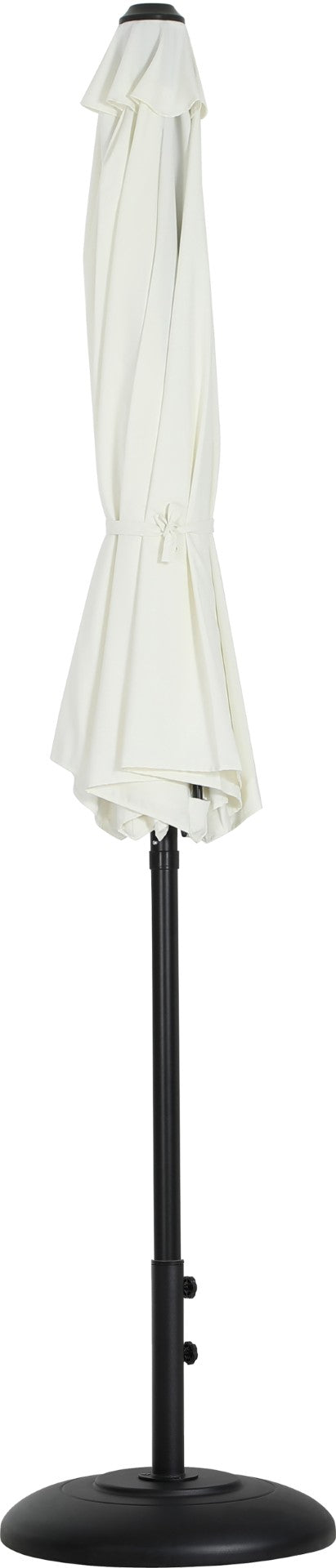 Meridian Furniture Fiji Resort Style Outdoor Umbrella with Uv Resistant Polyester Canopy and Aluminum Pole 55016White-BB