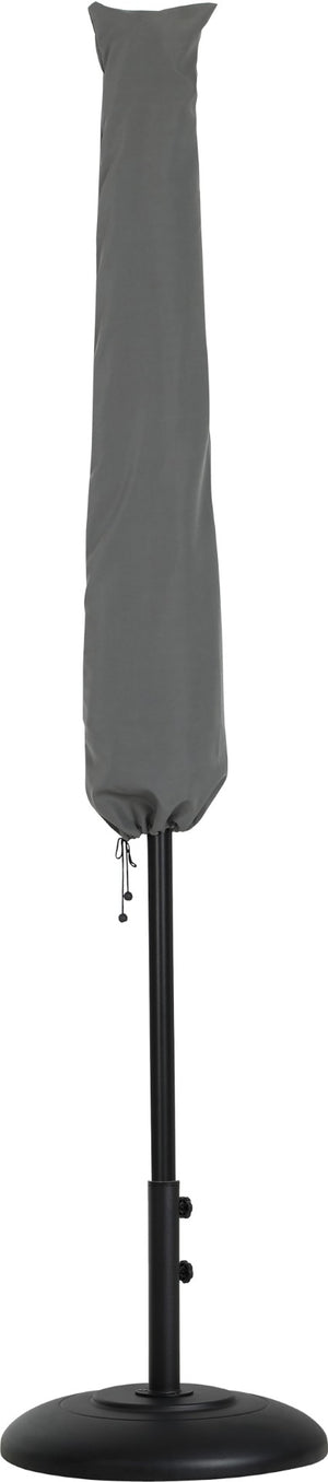 Meridian Furniture Fiji Resort Style Outdoor Umbrella with Uv Resistant Polyester Canopy and Aluminum Pole 55016White-BB