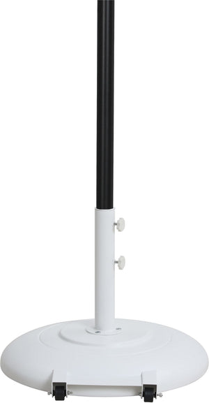 Meridian Furniture Fiji Resort Style Outdoor Umbrella with Aluminum Pole Water Resistant Canopy and Base 55016White-BW