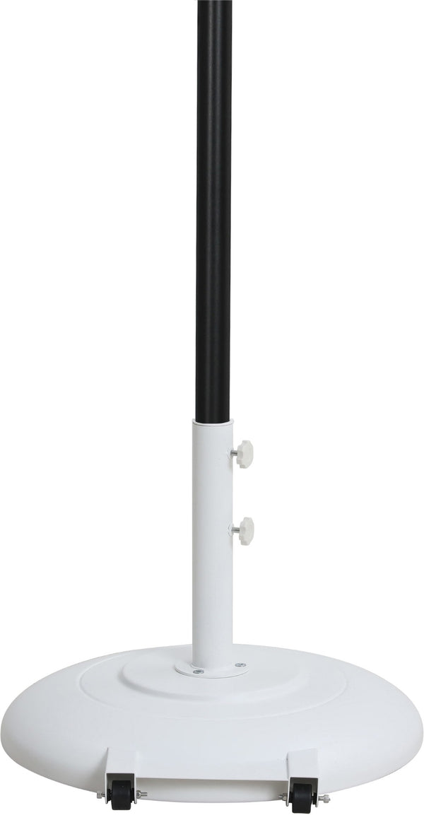 Meridian Furniture Fiji Resort Style Outdoor Umbrella with Aluminum Pole Water Resistant Canopy and Base 55016White-BW