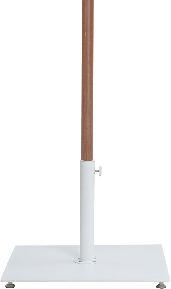 Meridian Furniture Amalfi Resort Style Outdoor Patio Umbrella with Rolling Base and Teak Pole 55017Beige-AW