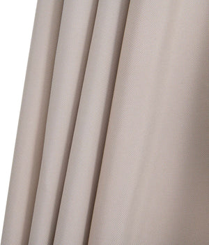 Meridian Furniture Amalfi Resort Style Polyester Canopy Patio Umbrella with Teak Pole and Base Set 55017Beige-BT