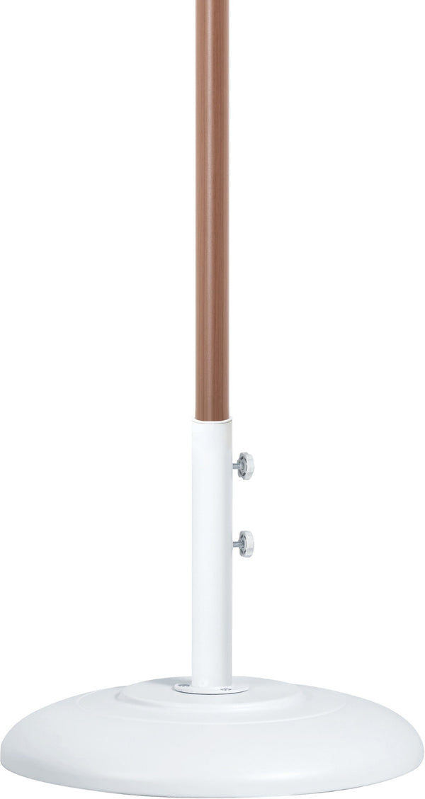 Meridian Furniture Amalfi Resort Style Patio Umbrella Set with Teak Pole and Uv Resistant Canopy 55017Beige-BW