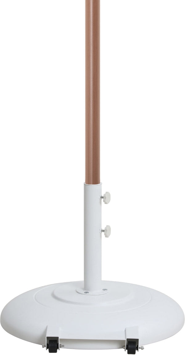 Meridian Furniture Amalfi Resort Style Patio Umbrella Set with Teak Pole and Uv Resistant Canopy 55017Beige-BW