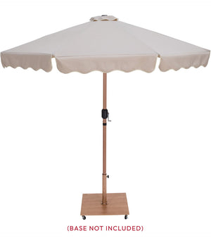 Meridian Furniture Amalfi Resort Style Outdoor Patio Umbrella Uv Resistant Polyester Canopy with Aluminum Pole Beige Style 1 55017Beige-U