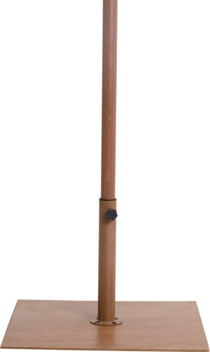 Meridian Furniture Amalfi Outdoor Patio Umbrella with Rolling Base Weather Resistant Resort Style 55017Black-AT