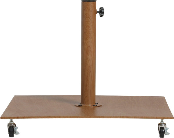 Meridian Furniture Amalfi 9 Foot Outdoor Patio Umbrella with Wheeled Base and Water Resistant Canopy 55017Navy-AT