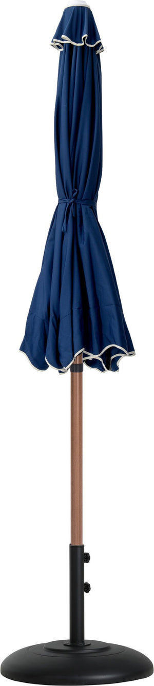 Meridian Furniture Amalfi Resort Style Outdoor Patio Umbrella with Base Water Resistant Polyester 55017Navy-BB
