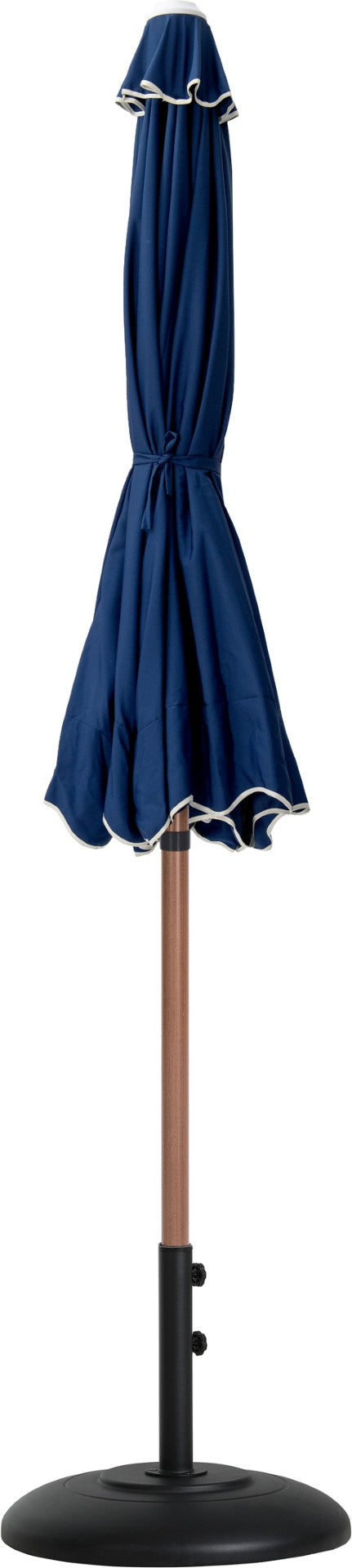 Meridian Furniture Amalfi Resort Style Outdoor Patio Umbrella with Base Water Resistant Polyester 55017Navy-BB