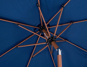 Meridian Furniture Amalfi Resort Style Outdoor Patio Umbrella with Base Water Resistant Polyester 55017Navy-BB