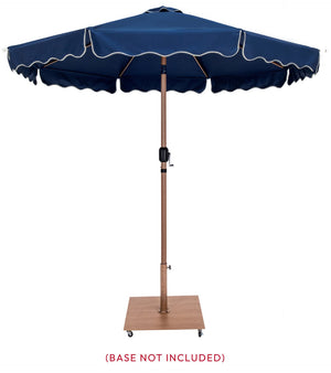 Meridian Furniture Amalfi Resort Style Outdoor Patio Umbrella Uv Resistant Polyester Canopy with Aluminum Pole Navy Style 1 55017Navy-U
