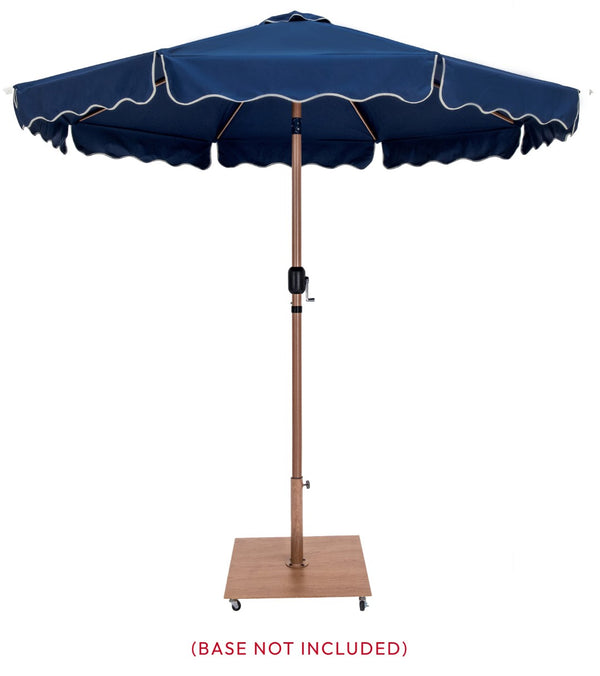 Meridian Furniture Amalfi Resort Style Outdoor Patio Umbrella Uv Resistant Polyester Canopy with Aluminum Pole Navy Style 1 55017Navy-U