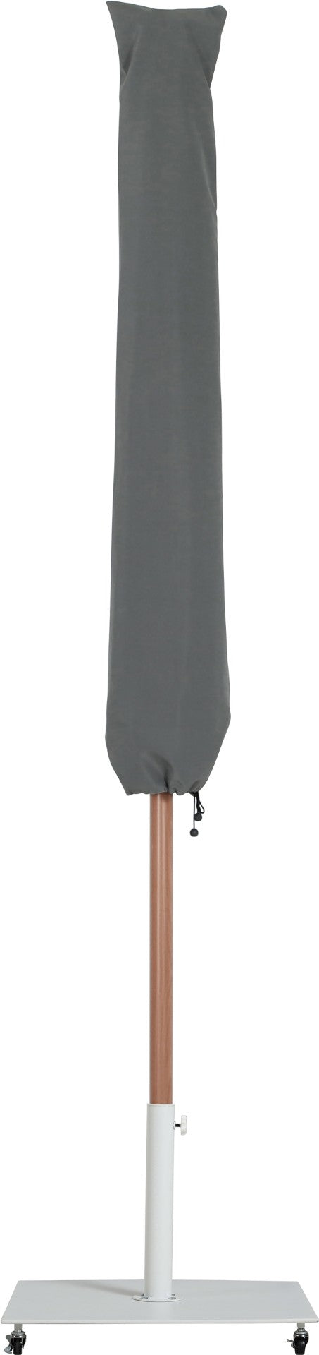 Meridian Furniture Amalfi Resort Style Patio Umbrella with Caster Base Water Resistant White Canopy 55017White-AW