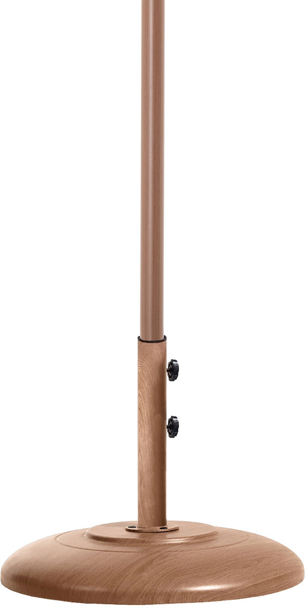 Meridian Furniture Amalfi Outdoor Patio Umbrella Set with Uv Resistant Canopy and Teak Finish Pole 55017White-BT