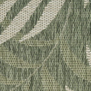 HomeRoots 6' X 9' Green and Ivory Palm Leaf Area Rug - Tropical Indoor/Outdoor Decor, Durable, Easy Care! 550189